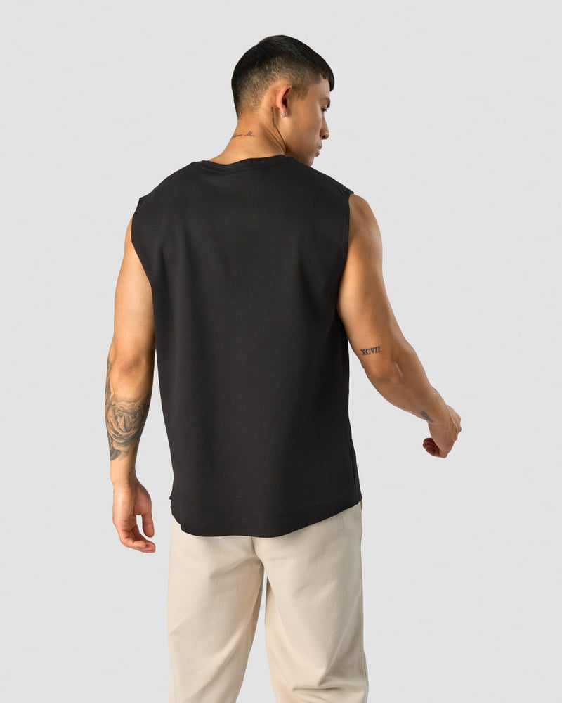 unified sleeveless t-shirt black
