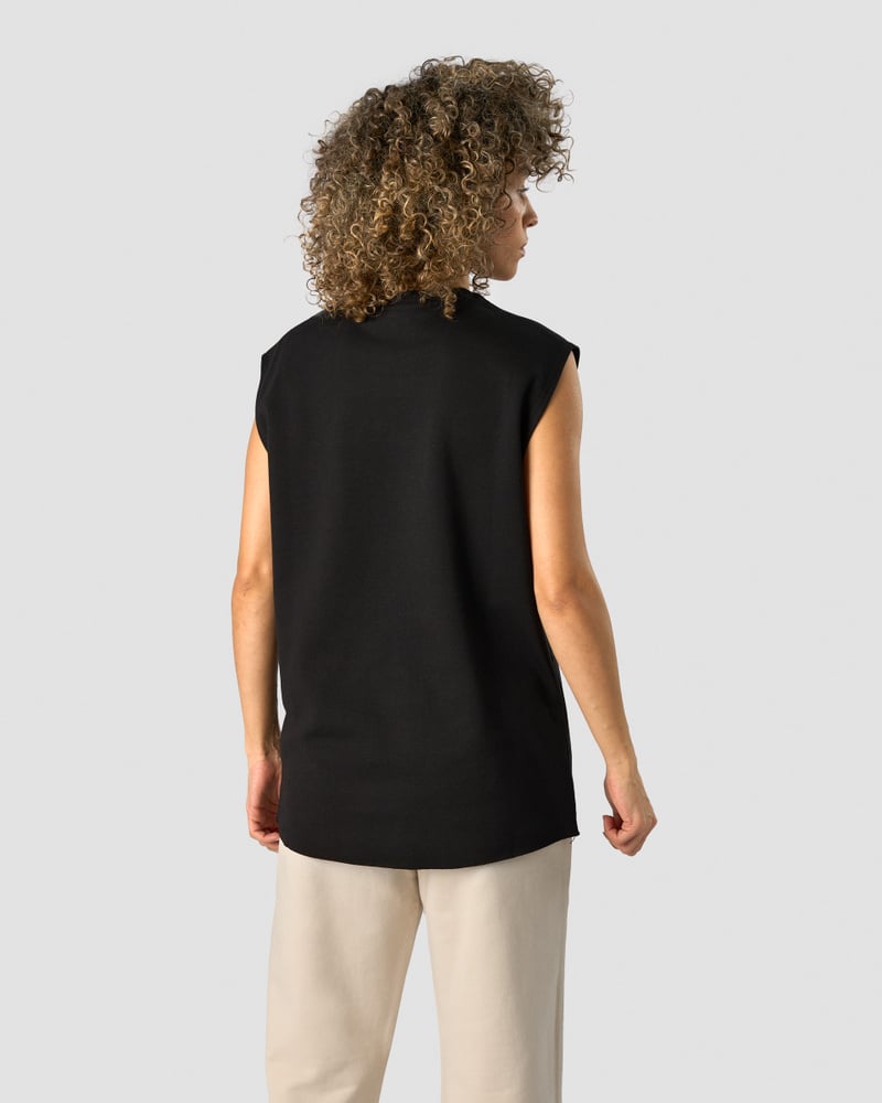 unified sleeveless t-shirt black