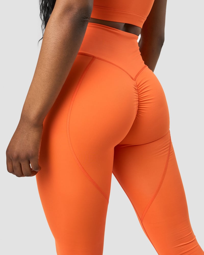 scrunch v-shape tights orange