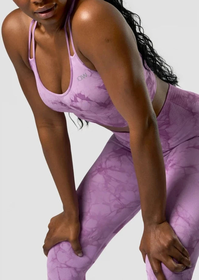 Tie Dye Sports Bra - Lavender - for kvinde - ICANIWILL - Sports BH