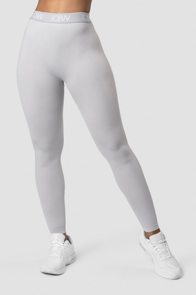 define seamless logo tights wmn light grey