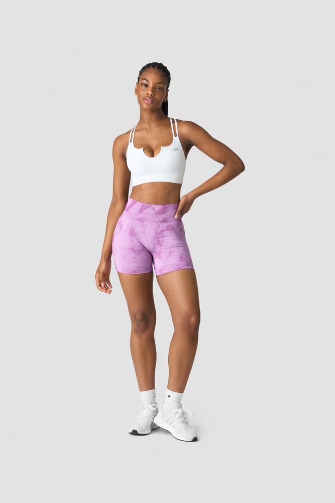 define seamless tie dye shorts wmn lavender