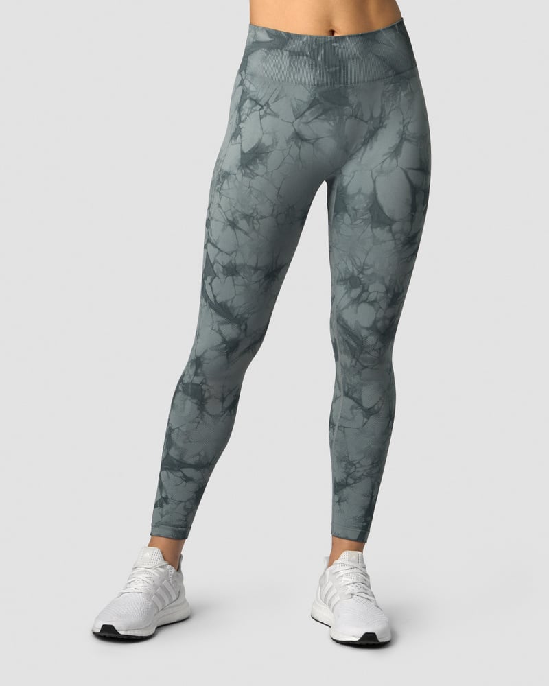 define seamless tie dye tights stormy blue