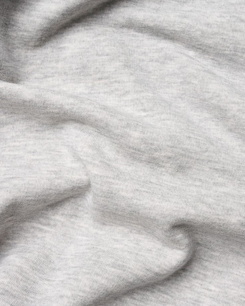 everyday cropped crewneck light grey melange