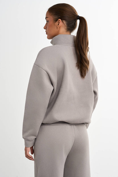 Tröja med halv dragkedja