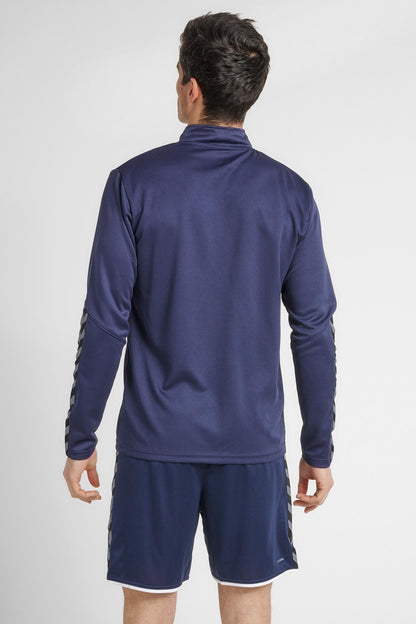 HUMMEL - Hmlauthentic Half Zip Sweatshirt - Marine