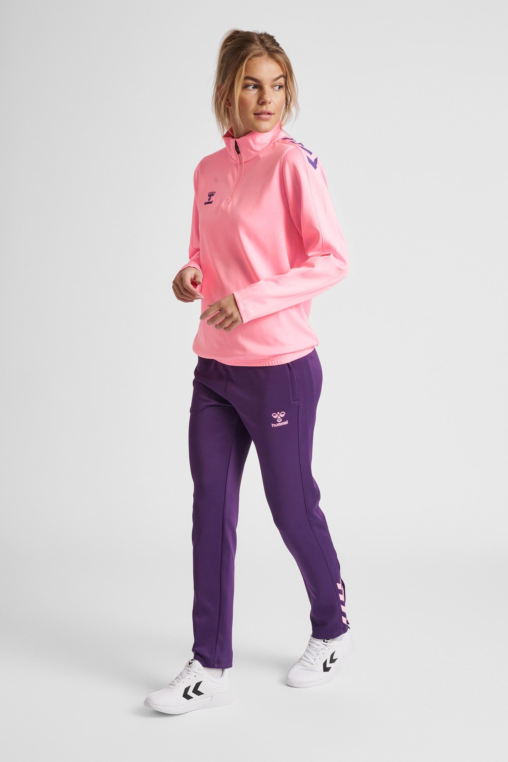 HUMMEL - Hmlcore Xk Half Zip Sweat Woman - Cotton Candy