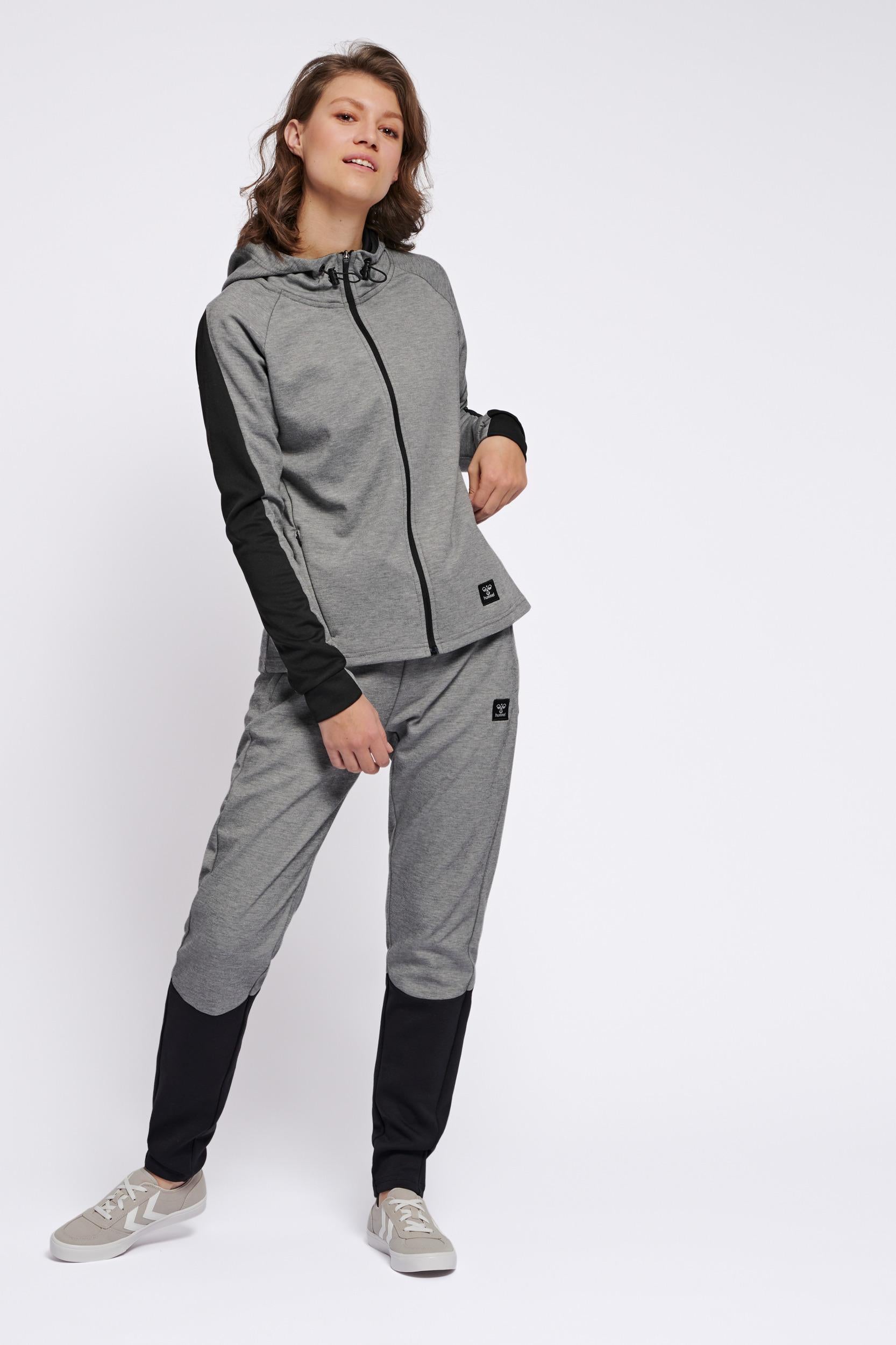 HUMMEL - Hmlessi Zip Hoodie - Grey Melange