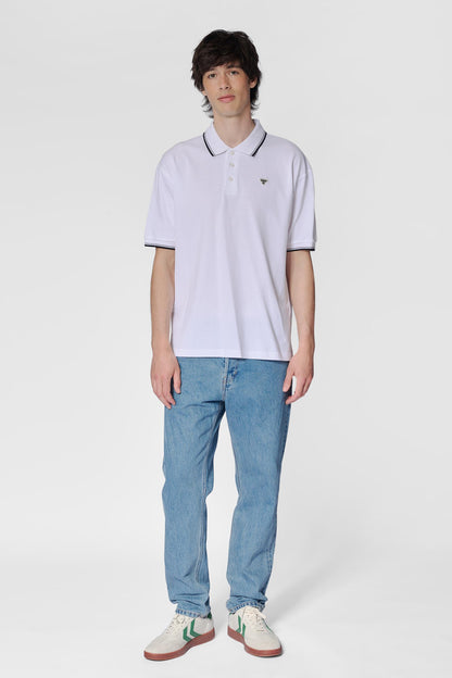 HUMMEL - Hmlloose Polo Shirt S/s Bee - White