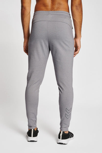 HUMMEL - Hmlmt Interval Tapered Pants - Grey Melange