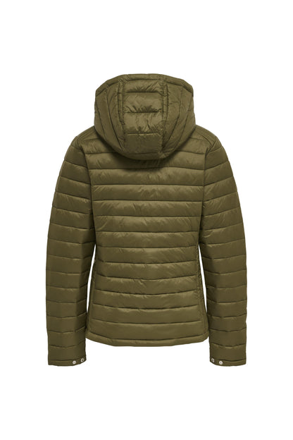 HUMMEL - Hmlred Quilted Hood Jacket Woman - Dark Olive