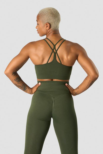 ICANIWILL - Define Seamless Scrunch Sports Bra - Autumn Green