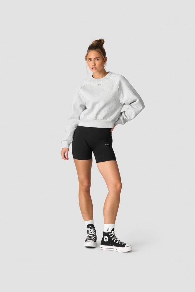 ICANIWILL - Everyday Cropped Crewneck - Light Grey Melange