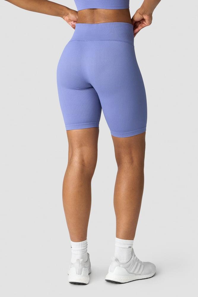 ICANIWILL - Ribbed Define Seamless Biker Shorts - Violet Blue