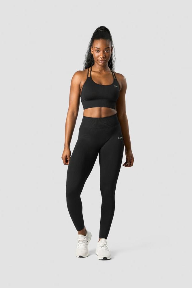 ICANIWILL - Ribbed Define Seamless Sports Bra - Black