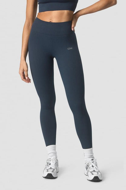 ICANIWILL - Ribbed Define Seamless Tights - Dk Teal