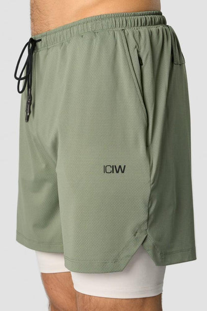 ICANIWILL - Stride 2-in-1 Shorts - Sea Green