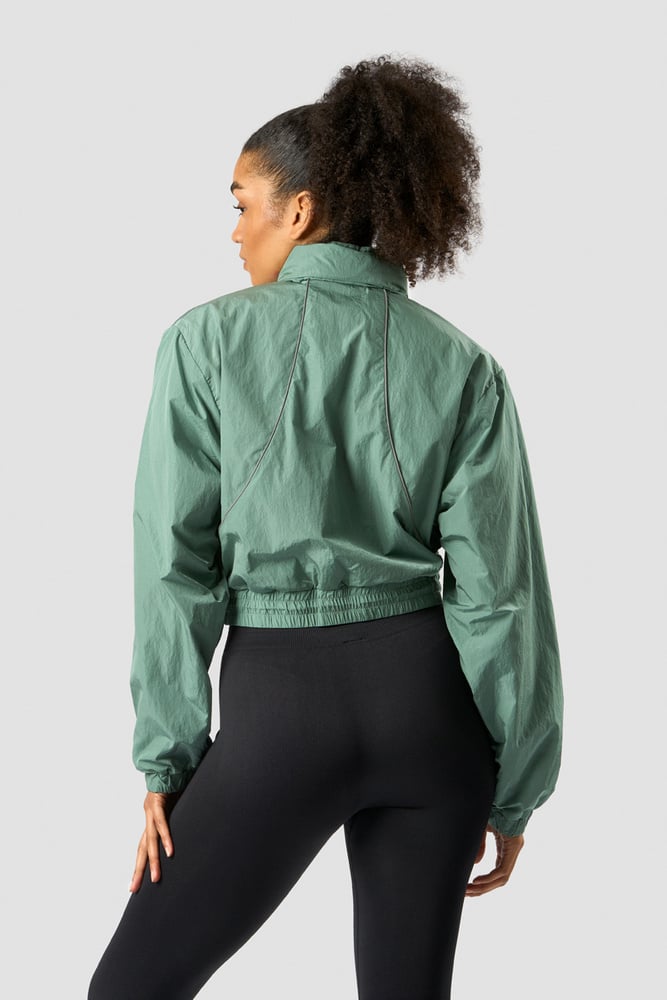 mercury cropped jacket aqua green