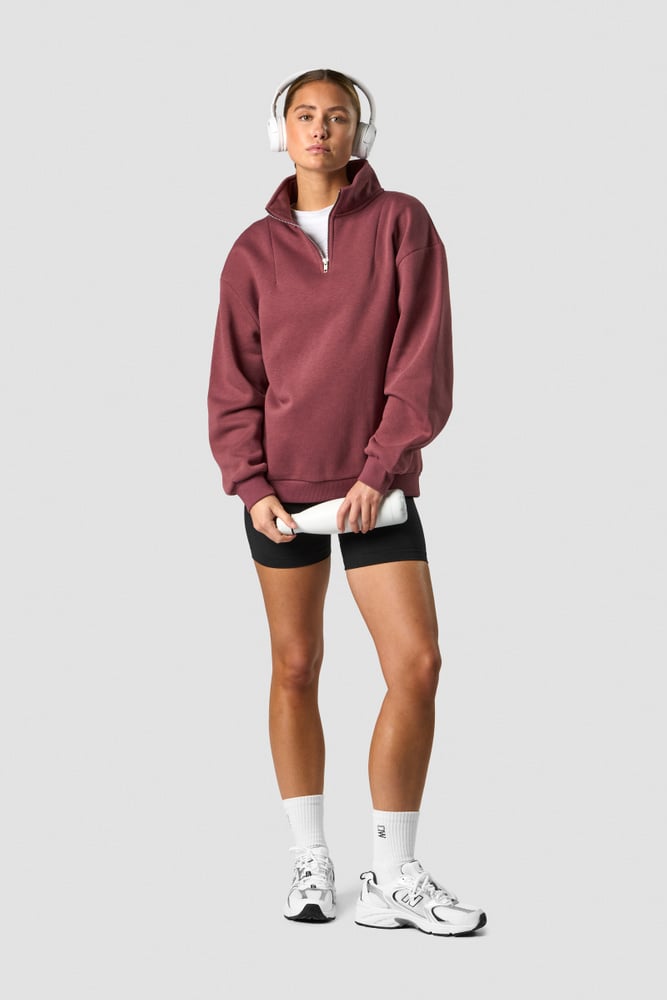 nimble 1/4 zip wild berry