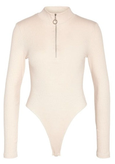 Toni L/S High Neck Body - Offwhite - for kvinde - NOISY MAY - Toppe
