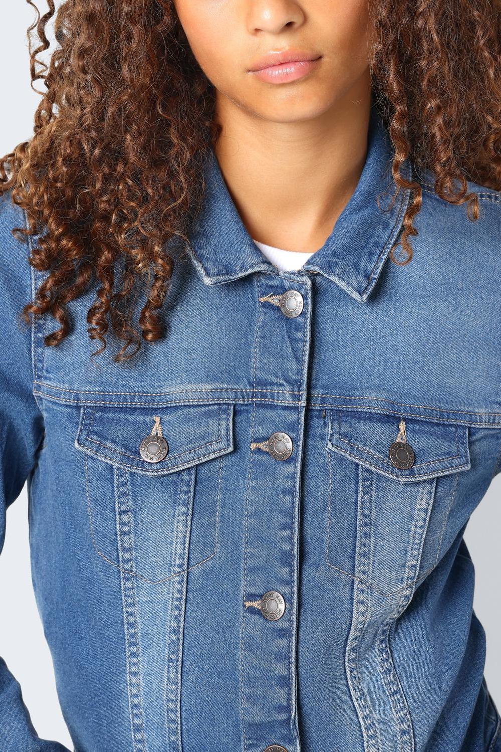 NOISY MAY - Debra L/s Blue Denim Jacket - Blue