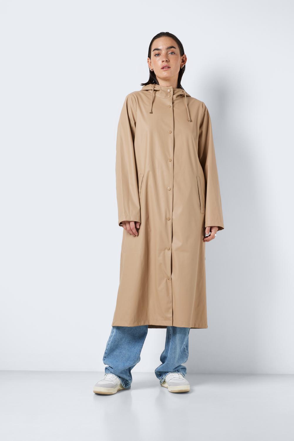 NOISY MAY - Sky L/s X-long A-line Raincoat - Brown