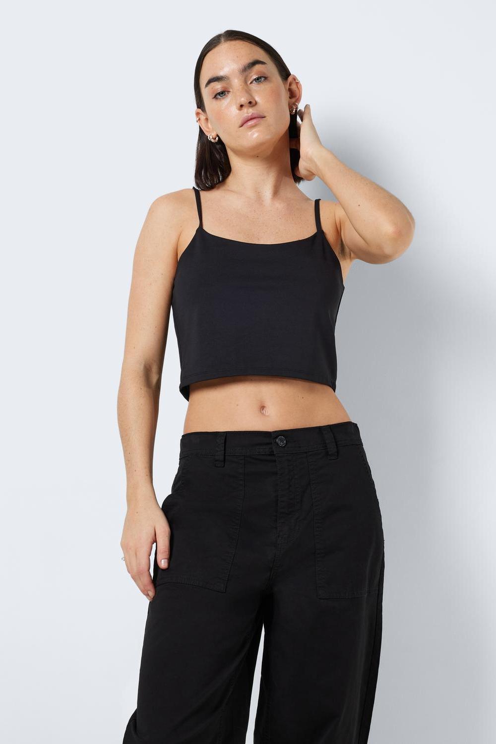 NOISY MAY - Teresa Cropped S/l Top - Black