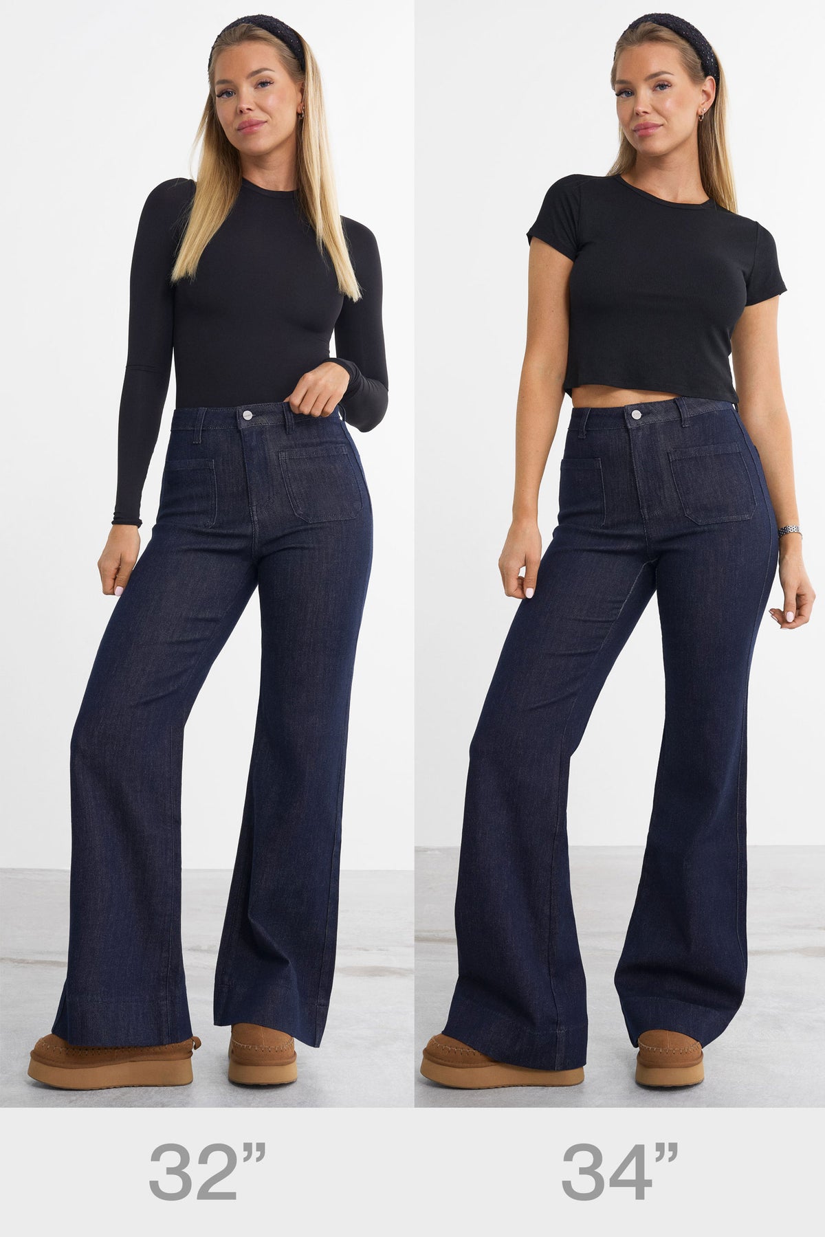 Retro utsvängda jeans