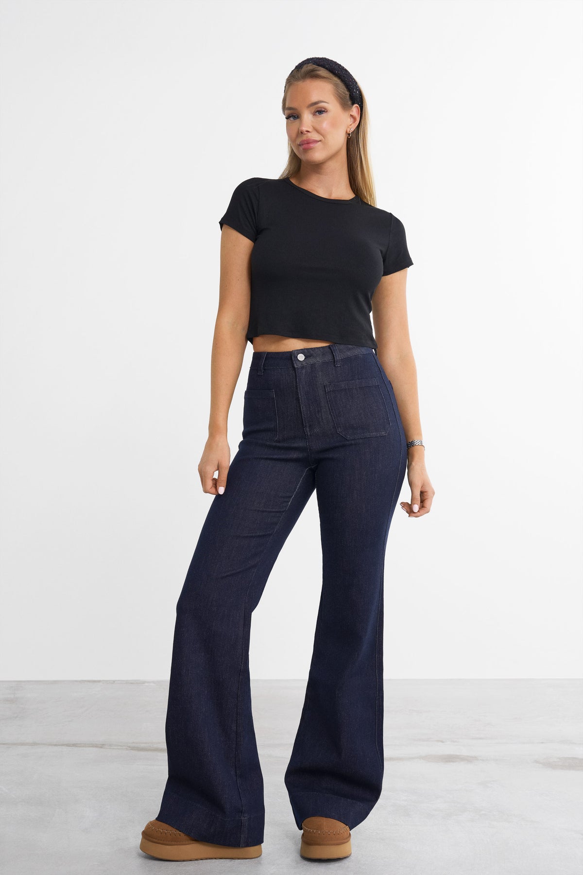 Retro utsvängda jeans