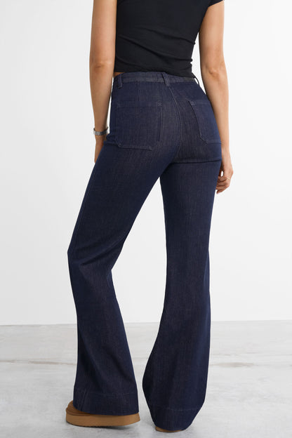 Retro utsvängda jeans