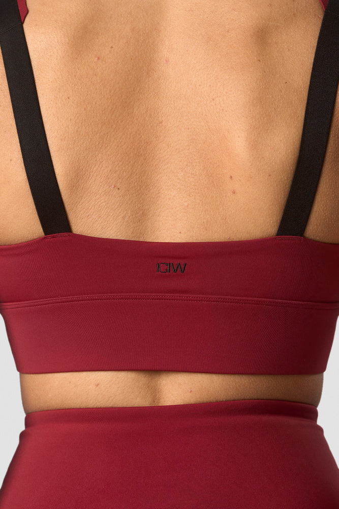 shourai sports bra wmn blood red