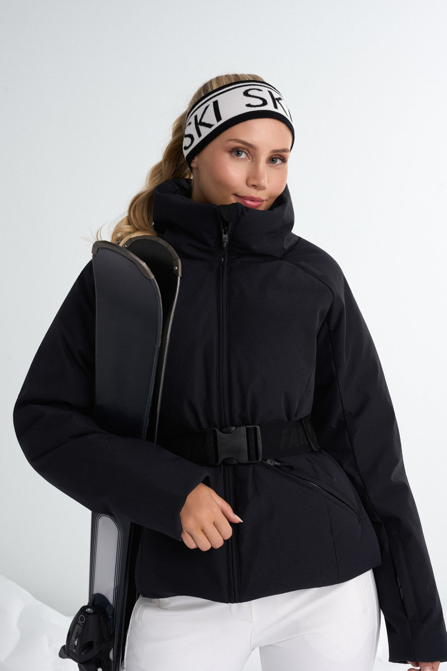SKI Headband · White/Black