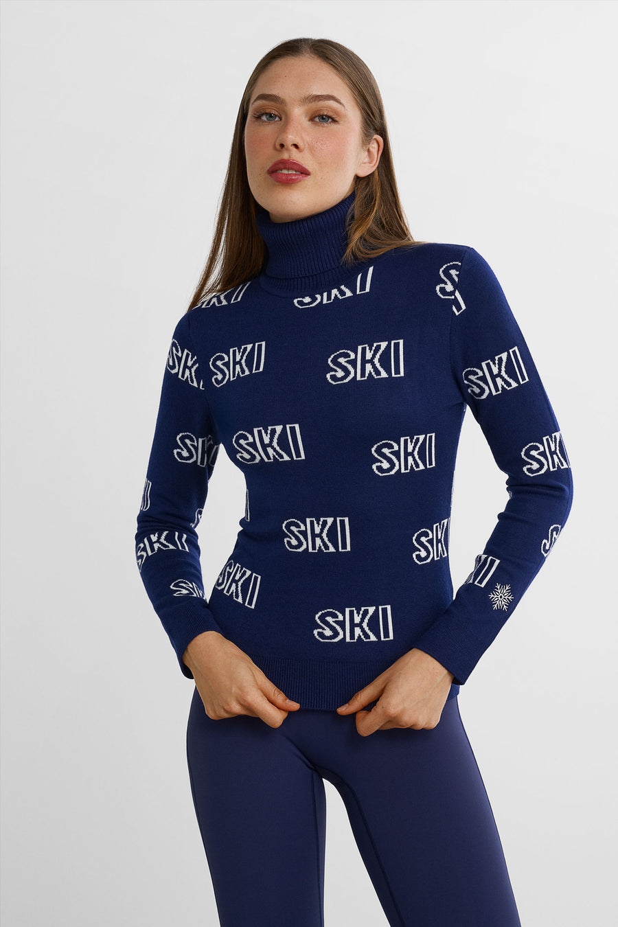Ski Society Tröja · Navy Blue/White