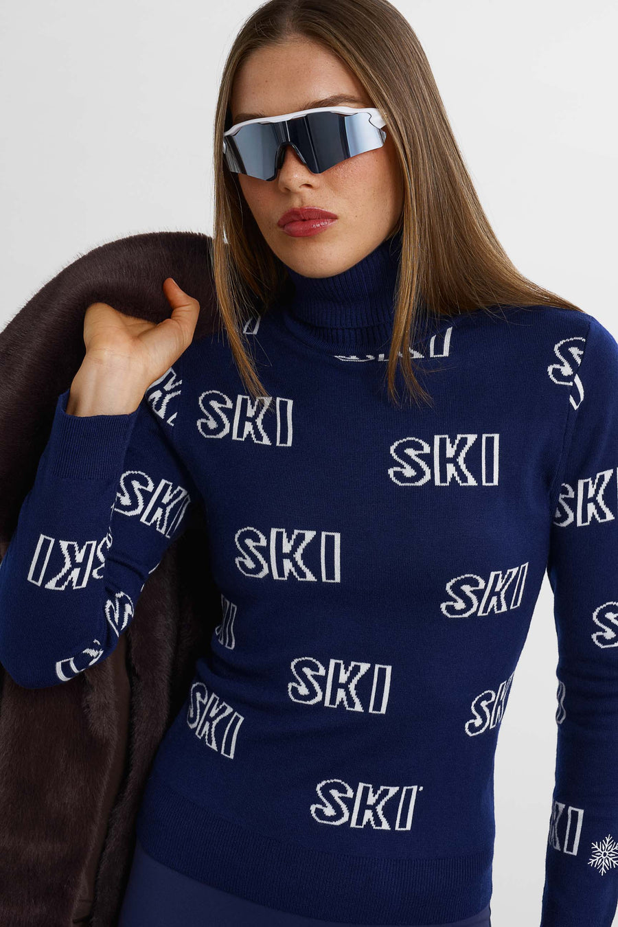 Ski Society Tröja · Navy Blue/White