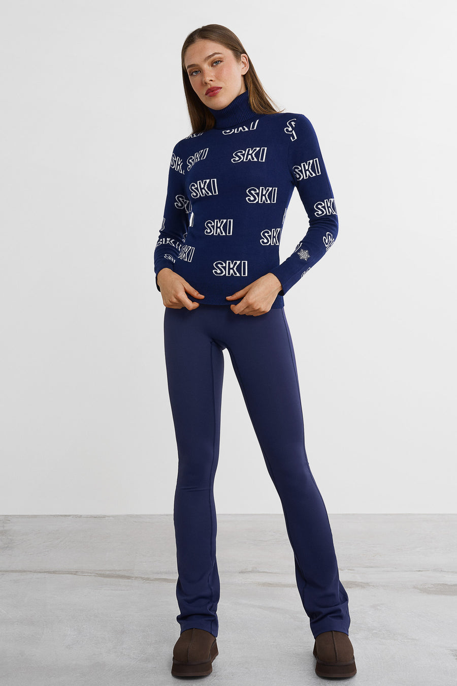 Ski Society Tröja · Navy Blue/White