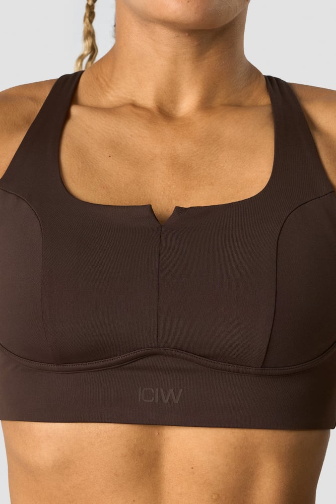 stride sports bra dark brown