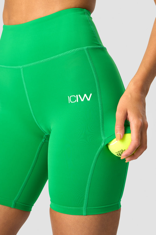 training biker shorts bright green