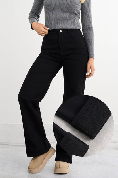 Värmande pösiga jeans